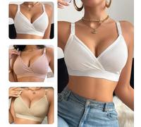 Confezione da 3 reggiseno sexy per allattamento senza imbottitura, comodo clip frontale, lingerie per allattamento al seno per le donne