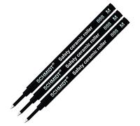 Confezione da 3 - Ricariche per penna rollerball Schmidt 888 nere, punta media