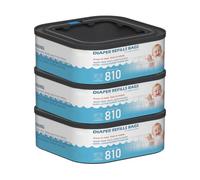Confezione da 3 ricariche quadrate Jumbo per sacchetti di smaltimento compatibili con pannolini Genie Compact, Select e Classic, contengono fino a 810 pannolini per ricarica