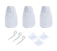 Confezione da 3 sacchetti riutilizzabili per asciugacapelli, 38,1 x 27,9 cm, rete in nylon per risparmio energetico e facile installazione, compatibili con la maggior parte degli essiccatori elettrici