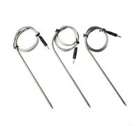 Confezione da 3 sensori di ricambio per termometro da barbecue, cavo da 1,3 m, gamma 0-300 °C, compatibili con accessori per barbecue IBBQ-4T/IRF-4S