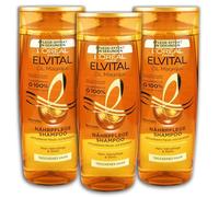 Confezione da 3 shampoo Elvital Olio Magique, capelli secchi, 3 x 300 ml