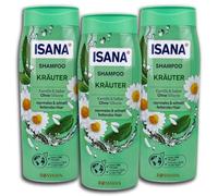Confezione da 3 shampoo isana alle erbe aromatiche, 3 x 300 ml