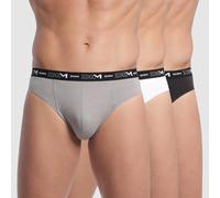 Confezione da 3 slip in cotone elasticizzato Nero 3XL Tinta unita