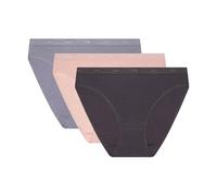 DIM Slip Les Pockets Ecodim in Cotone Comfort Donna x3, Tortora/Rosa/Grigio, M