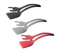 Confezione da 3 spatole antiaderenti in nylon per friggere uova, bistecca in nylon, adatte per uova, pancake e bistecche, pinze da cucina per barbecue