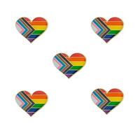 Confezione da 3 spille da bavero Progress Pride, Ottone, smalto, pietra preziosa, ferro, metallo, Nessuna pietra preziosa