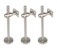 Confezione da 3 staffe regolabili in acciaio inossidabile con base rotonda curva per guide di lunghezza estesa da 200 mm, staffe ad arco per un supporto robusto