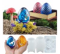 Confezione da 3 stampi a forma di uovo di drago per candele a forma di drago in resina stampo per la creazione di sapone stampo in silicone per candele per decorare la casa stampo per candele stampo