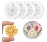 Confezione da 3 stampi in silicone per candele a forma di margherita, stampi in silicone 3D per candele profumate, saponi, cera, colata in resina, sapone, torte, dessert, mousse