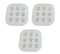 Confezione da 3 stampi in silicone per cuocere e congelare le zampe di gatto/a forma di osso, per cubetti di ghiaccio, cioccolato, utensili da cucina, stampi multiuso
