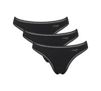 Confezione da 3 string in cotone Go Crush Nero S Fantasia