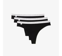 Lacoste - Confezione da 3 perizomi neri con logo-Nero XS