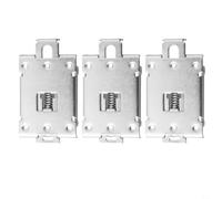 Confezione da 3 supporti per guida DIN in alluminio, 35 mm, clip di bloccaggio, morsetto per binario di guida in alluminio, 35 mm, rivestito in nichel, adattatore di montaggio industriale per SPS per