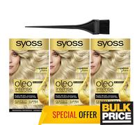 Confezione da 3 Syoss Oleo Intense 9-10 Bright Blond Hair Color Warm Rich Ton...