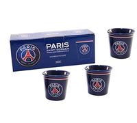 Confezione da 3 tazzine, bicchierini da caffè del Paris Saint Germain, collezione ufficiale, Football Ligue 1, in ceramica