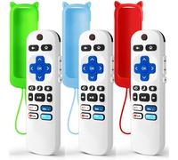 Confezione da 3 telecomandi di ricambio solo per Roku TV con custodia protettiva in morbido silicone (si illumina al buio), telecomando universale per Smart TV TCL/Onn/Hisense/Element/Sharp/Philips