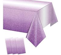 Confezione da 3 tovaglie in plastica viola sfumate viola pastello per feste, tovaglie usa e getta per tavoli rettangolari, tovaglia viola cospargere per matrimoni, compleanni, anniversari, feste, 137