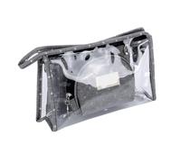 Confezione da 3 trousse da viaggio in PVC per organizzare il bagno o il trucco, custodia per la casa, contenitore organizer blu, grigio, as description, come descrizione