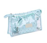 Confezione da 3 trousse da viaggio in PVC per organizzare il bagno o il trucco, custodia per la casa, contenitore organizer blu, Blu, as description, come descrizione