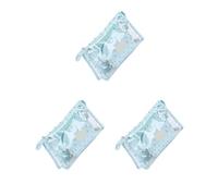 Confezione da 3 trousse da viaggio in PVC per organizzare il bagno o il trucco, custodia per la casa, contenitore organizer blu, Set da 3 (blu), as description, come descrizione