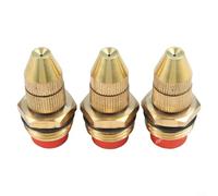 Confezione da 3 ugelli spray in ottone per irrigazione da giardino, 1/2 pollice DN15 ugello nebulizzatore regolabile con interruttore rotante multifunzione, facile da pulire