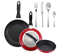 Confezione da 3 veleni San Ignatio Ø16 cm Ø20 cm Ø24 cm + set da 16 pezzi posate in acciaio inossidabile