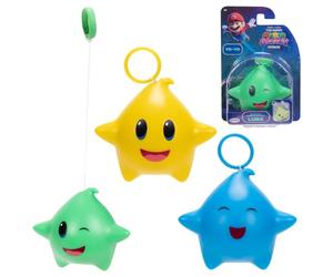 Confezione da 3 yo-yo Luma del film Super Mario Galaxy | Prodotto con licenza ufficiale Jakks Pacific, 3 Luma fluorescenti al buio, include modelli blu, verdi e gialli, 3+
