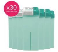 Confezione da 30 cartucce di cera depilatoria verde 100ML Sibel