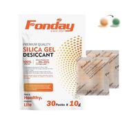 Confezione da 30 confezioni da 10 grammi di gel di silice ricaricabili, indicando dall'arancio al verde, per strumenti di gioielleria e farmaci alimentari