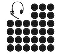 Confezione da 30 cuscinetti auricolari in schiuma (5 cm), rotondi, cuscinetti auricolari antiscivolo, accessori per cuffie, universali, per Pc130, Pc131, Px100, H500 (nero)