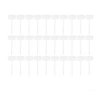 Confezione da 30 etichette grandi per piante da giardino, 36 cm, in plastica, per identificazione e decorazione del giardinaggio, etichette colorate montate a terra per guida ai matrimoni (bianco)
