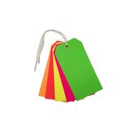 Confezione da 30 etichette per bagagli, colori fluorescenti, 60 x 120 mm