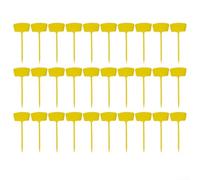 Confezione da 30 etichette per piante da giardino, grandi cartelli in plastica per giardinaggio all'aperto, guida ai matrimoni e ID fattoria (giallo)