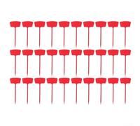 Confezione da 30 etichette per piante da giardino, grandi cartelli in plastica per giardinaggio all'aperto, guida ai matrimoni e ID fattoria (rosso)