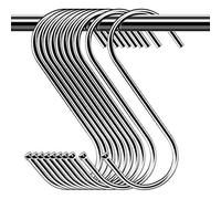 Confezione da 30 ganci a S in metallo resistente, a forma di S, per utensili da cucina, ufficio, bagno, armadio, officina, garage, ufficio, casa, casa, set essenziale