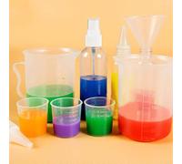 Confezione da 30 misurini in plastica da laboratorio da 60 ml con scala graduata precisa per l'uso in scuole, strutture e ambienti industriali