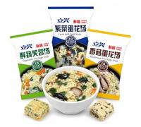 Confezione Da 30 Mix Di Zuppe Istantanee: Uova Verdure, Alghe E Funghi - Liofilizzate, Facili Preparare, 3 Gusti