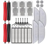 Confezione da 30 pezzi di ricambio compatibili con robot aspirapolvere Roborock S8 MaxV Ultra/S8 Max Ultra, kit di accessori, 4 spazzole a rullo, 4 panni grandi + 4 piccoli, 6 sacchetti per la polvere
