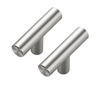 Confezione da 30 pomelli in nichel spazzolato per armadietti da cucina, cassetti, cassettiere in acciaio inox, lunghezza 5,1 cm, barra a T con foro singolo