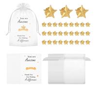 Confezione da 30 regali di apprezzamento per i dipendenti, badge a stella dorata con biglietti di ringraziamento e borse, regali di apprezzamento del personale, premi di riconoscimento set per