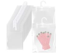 Confezione da 30 sacchetti portaoggetti da appendere, grandi sacchetti di plastica trasparente da appendere per aule, biblioteche e farmacie (XL (29 x 41 cm)