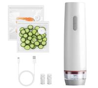 Confezione da 30 sacchetti sottovuoto riciclabili gratuiti e sigillanti portatili per prolungare la scadenza degli alimenti riducendo al minimo gli sprechi in cucina e in viaggio