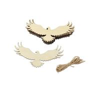 Confezione da 30 sagome a forma di aquila in legno grezzo, 10,2 cm, ornamenti da appendere fai da te, etichette regalo per la casa, feste, progetti artigianali