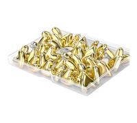 Confezione da 30 viti a pressione in metallo impiallacciato a forma di cuore per pareti divisorie fotografiche antiruggine decorative da parete con viti permanenti ammorbidite a forma di cuore