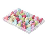 Confezione da 30 viti a pressione in metallo impiallacciato a forma di cuore per pareti divisorie fotografiche antiruggine decorative da parete con clip da parete morbida e tenera