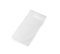 Confezione da 300 sacchetti trasparenti con chiusura adesiva 12,5 x 20 cm e 5 cm di base