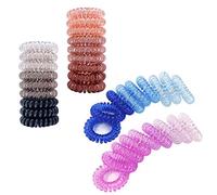 Confezione da 36 elastici a spirale, per capelli, per donne