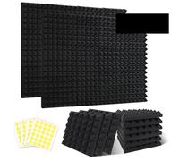 Confezione da 36 pannelli acustici parete for studio domestico, trattamento acustico, stanza dei tamburi, materiale fonoassorbente, schiuma acustica Per smorzare il suono