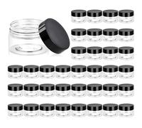 Confezione da 36 vasetti di plastica da 1 oz, contenitori rotondi trasparenti per cosmetici con coperchi, vasetti di plastica Eternal Moment per